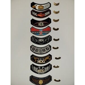Lot of Matching Harley Davidson Patches Pins